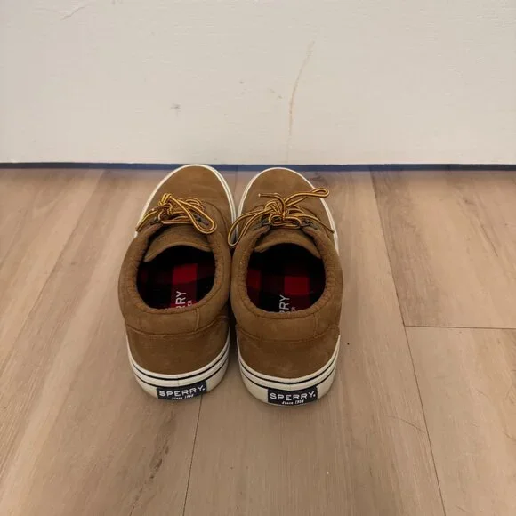 NWOT Sperry Men's Brown Suede Sneakers Size 10.5 - Picture 3 of 5